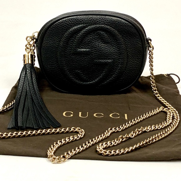 Authentic Gucci Soho Mini Round Chain Black - Picture 1 of 8
